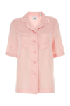 Burberry Ekd Jacquard Silk Pyjama Shirt In Rosa