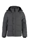 Canada Goose Zipped Hooded Down Jacket In Grey