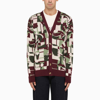 Drôle De Monsieur Horse-motif Patterned-intarsia Cardigan In Pink