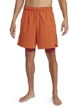 Nike Men's Unlimited Dri-fit 7" 2-in-1 Versatile Shorts In Orange