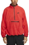 Nike Men's Club Fleece+ 1/2-zip Fleece Top In Red