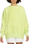 Nike Women's  Sportswear Phoenix Fleece Oversized Crew-neck Sweatshirt In Yellow