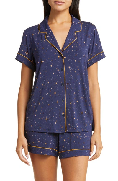 Nordstrom Moonlight Eco Short Pajamas In Navy Starry Night