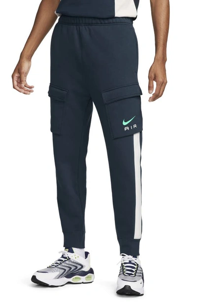 Nike Men's Air Fleece Cargo Pants In Blue