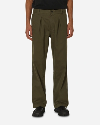 Gr10k Boot Cotton Twill Cargo Trousers In Green