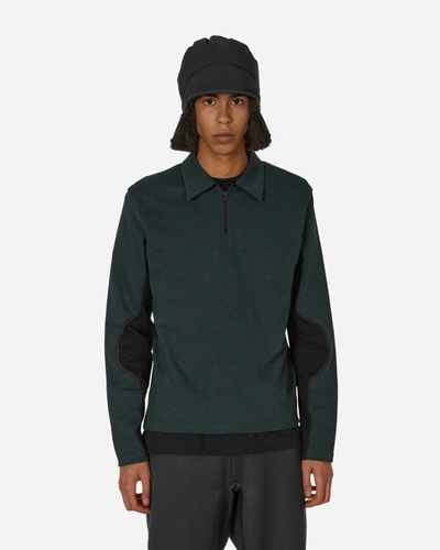 Gr10k Half Zip Polo Sweater Forest In Green