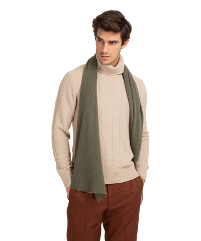 Pin1876 By Botto Giuseppe Cashmere Scarf In Green