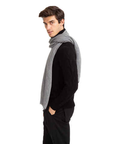 Pin1876 By Botto Giuseppe Cashmere Scarf In Grey