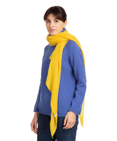 Pin1876 By Botto Giuseppe Cashmere Scarf In Yellow