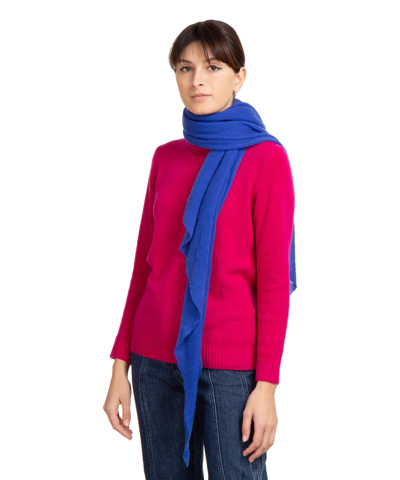 Pin1876 By Botto Giuseppe Cashmere Scarf In Blue