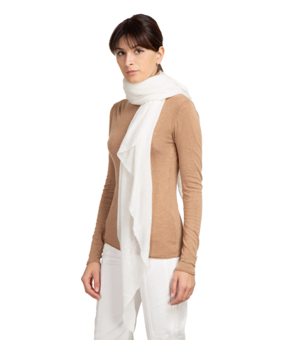 Pin1876 By Botto Giuseppe Cashmere Scarf In White