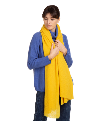 Pin1876 By Botto Giuseppe Cashmere Scarf In Yellow