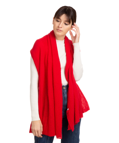 Pin1876 By Botto Giuseppe Cashmere Scarf In Red