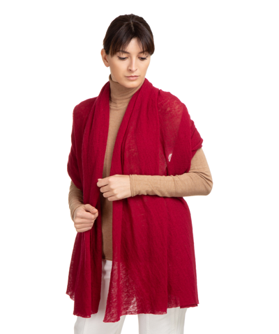 Pin1876 By Botto Giuseppe Cashmere Scarf In Red