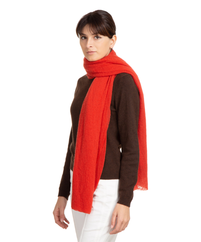Pin1876 By Botto Giuseppe Cashmere Scarf In Orange