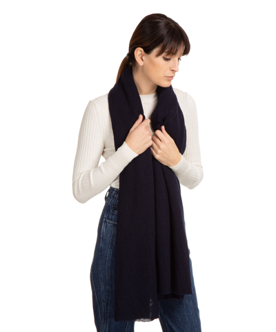 Pin1876 By Botto Giuseppe Cashmere Scarf In Blue