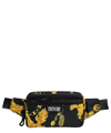 Versace Jeans Couture Chain Couture-print Belt Bag In Black