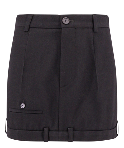 Balenciaga Mini Skirt In Black