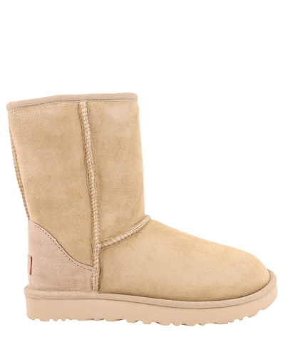 Ugg Classic Short Ii Suede Snow Boots In Beige