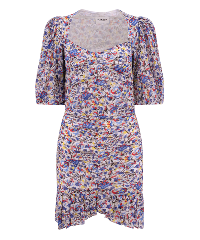 Isabel Marant Étoile Lunesa Cotton Mini Dress In Multicolor