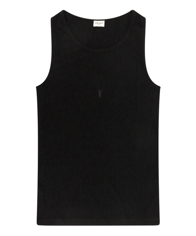 Saint Laurent Tank Top In Black