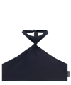 Courrèges Twist-detailing Bikini Top In Black
