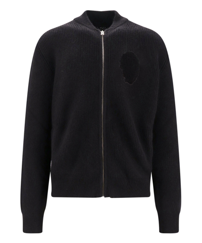 Mm6 Maison Margiela Zip-up Sweatshirt In Black