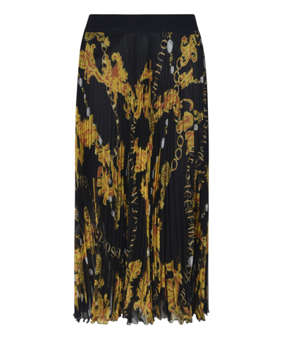 Versace Jeans Couture Chain Couture Midi Skirt In Black