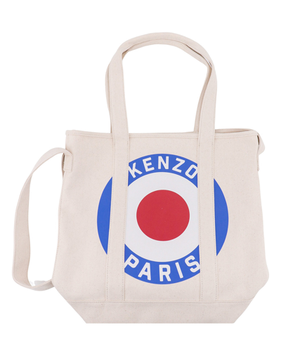 Kenzo Target Tote Bag In Cream