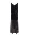 The Nina Studio Long Dress With All-over Sequins In Black