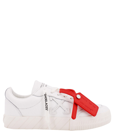 Off-white Low Vulcanized 30mm Leather Sneakers In White