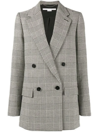 Stella Mccartney Milly Prince Of Wales Checked Wool-blend Blazer In Llack