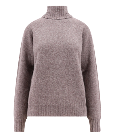 Drumohr Roll-neck Sweater In Beige