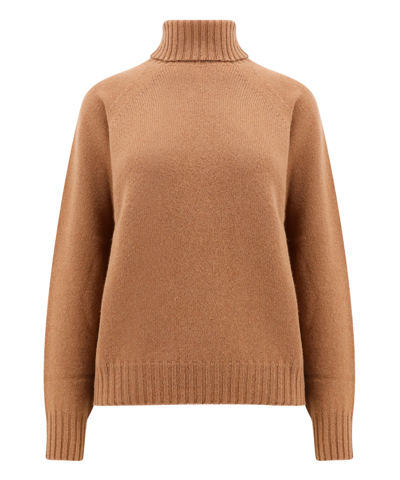 Drumohr Roll-neck Sweater In Brown