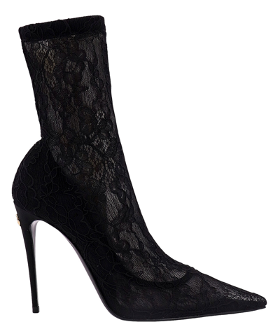 Dolce & Gabbana Heeled Boots In Black