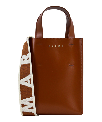 Marni Museo Bucket Bag In Brown