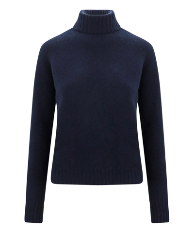 Drumohr Roll-neck Sweater In Blue