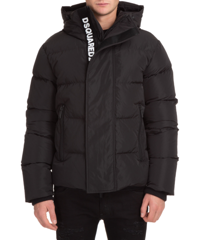 Dsquared2 D2 Down Jacket In Black