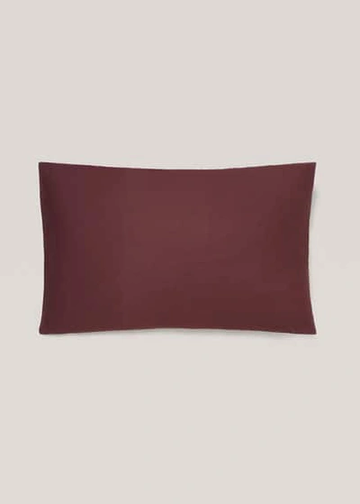 Mango Home Cotton Pillow Case (180 Threads) 50x75cm (pack Of 2) Wine