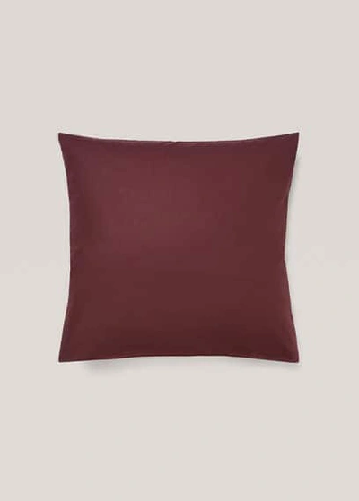 Mango Home Cotton Cushion Cover (180 Threads) 60x60cm (pack Of 2) Wine