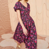 Ulla Johnson Cecile Puff-sleeve Printed Cotton Midi Dress In Multi