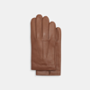 Coach Outlet Leather Gloves In Brown