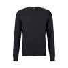 Hugo Boss Logo-embroidered Sweater In Wool In Black