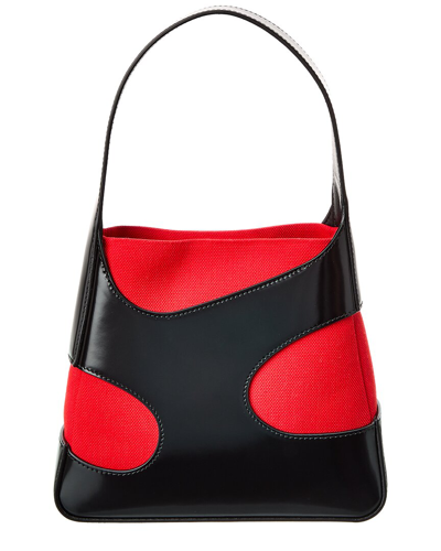 Ferragamo Small Cut-out Leather Top Handle Bag In Red