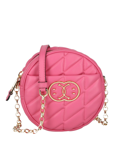 Moschino Quilted Round Shoulder Bag In Light Pink