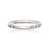 Ross-simons Women's 2mm 14kt White Gold Wedding Ring In White