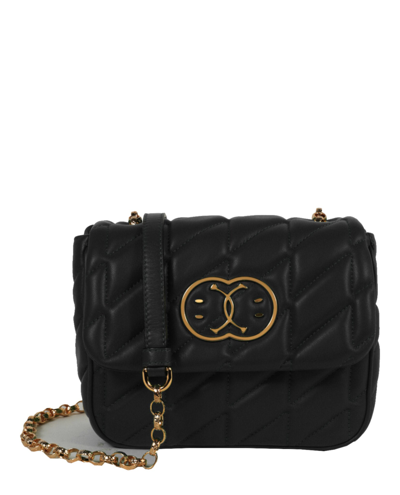 Moschino Double Smiley Quilted Crossbody Bag In Black