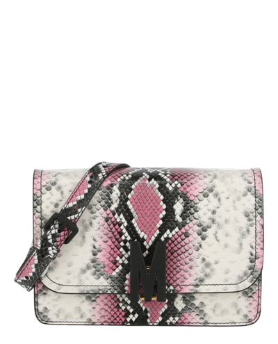 Moschino Leather Shoulder Bag In Pink