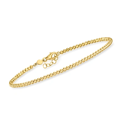 Rs Pure By Ross-simons Italian 14kt Yellow Gold Bead Bracelet In Multi
