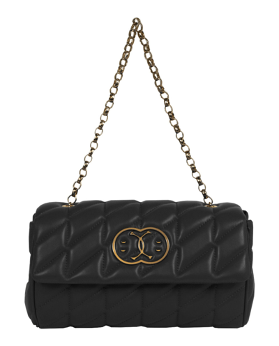 Moschino Double Smile Quilted Bag In Black
